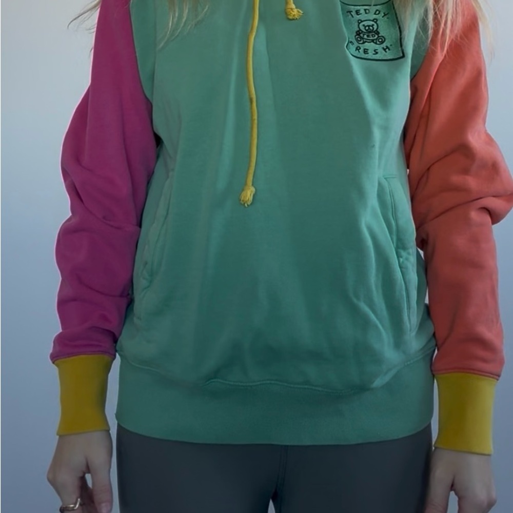 Teddy Fresh Color Block Hoodie with Logo
